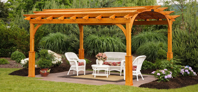 Cedar Wood Pergola Installation in Sierra Madre, CA