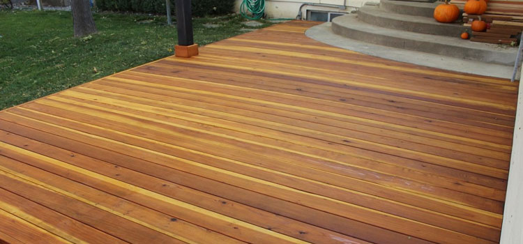 Smooth Redwood Decking in Sierra Madre, CA